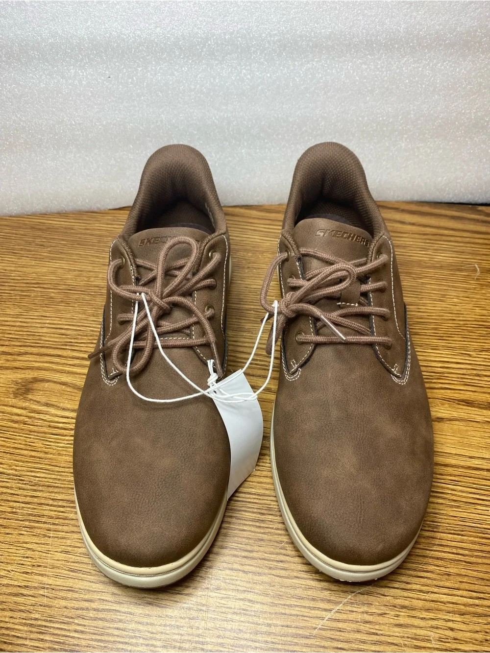 Skechers Men's Hands Free Swift Fit Memory Foam Casual Brown Shoes Size 12